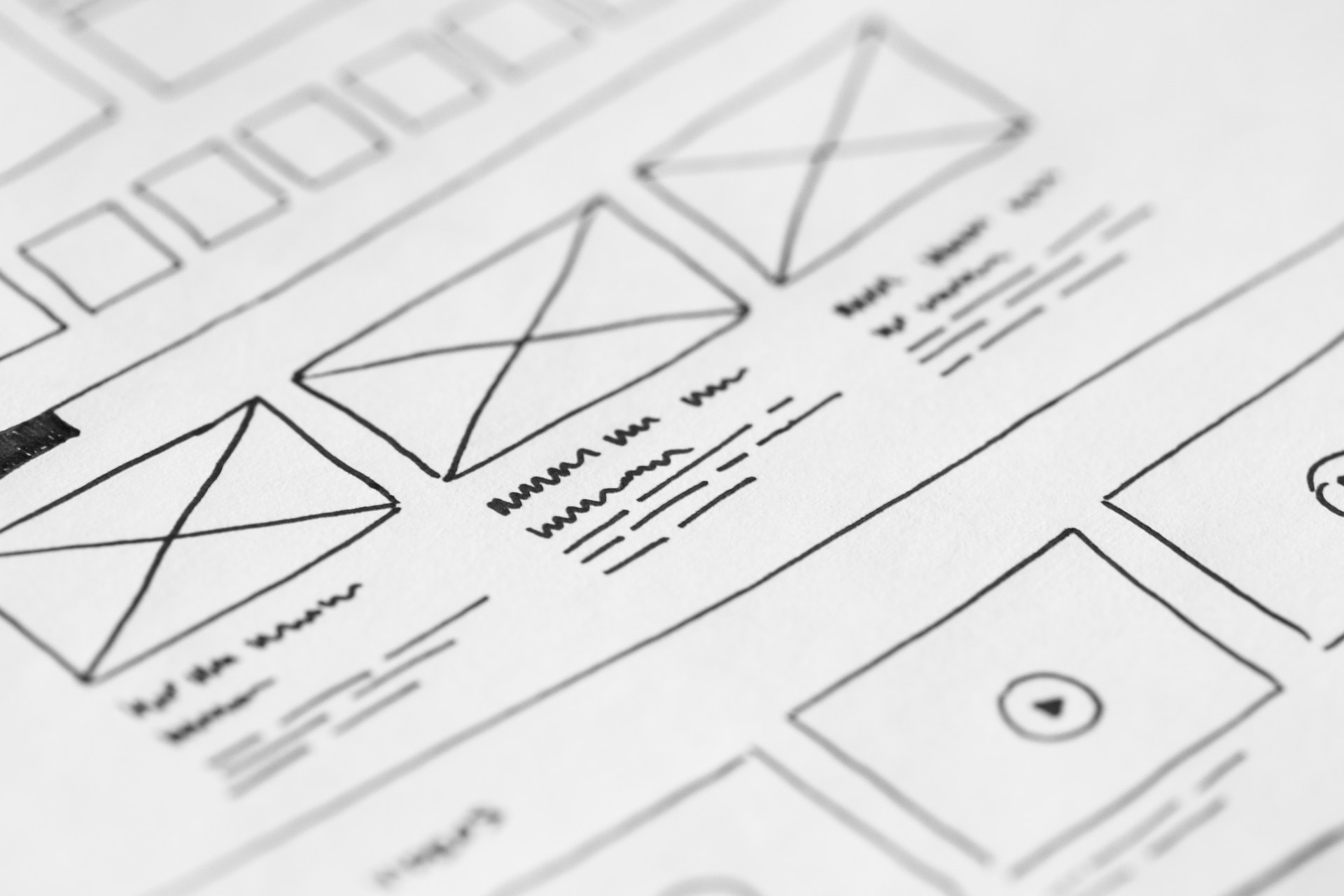 Wireframe Nettside Bølgen Media