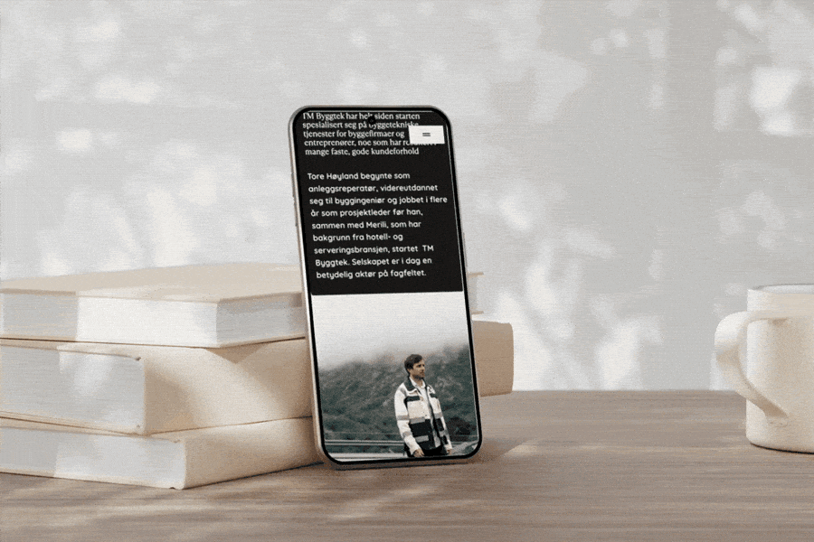 Nettside TM byggtek mockup - Bølgen Reklamebyrå