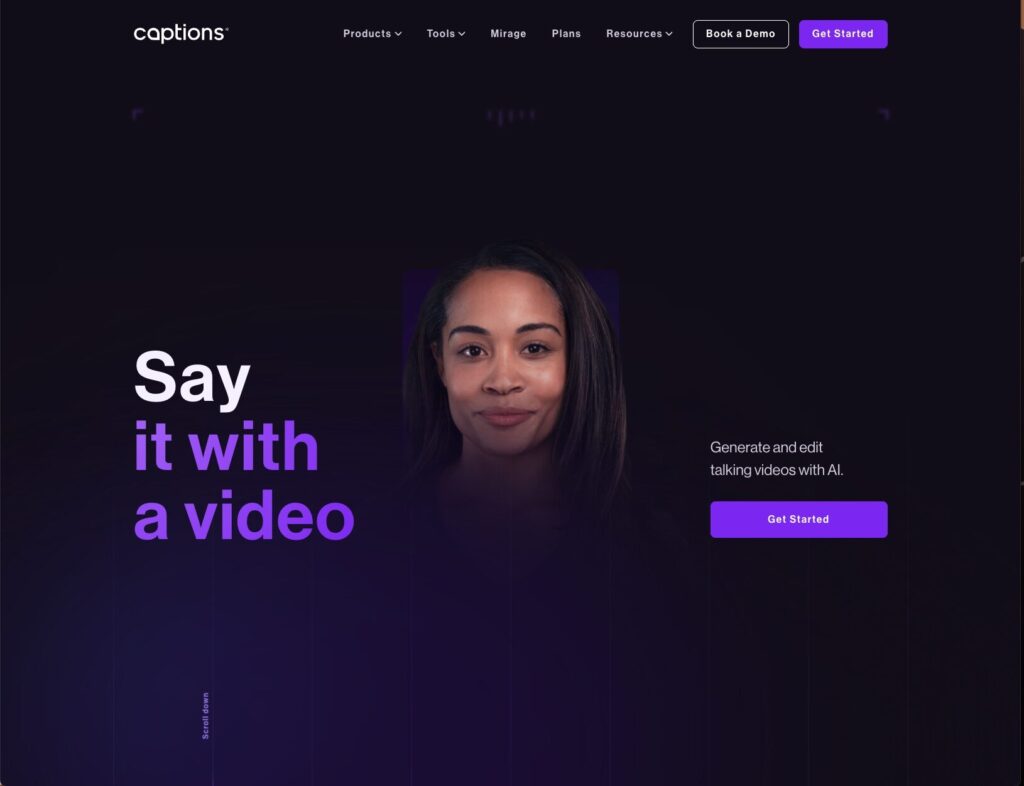 Captions AI skjermbilde - Bølgen Reklamebyrå